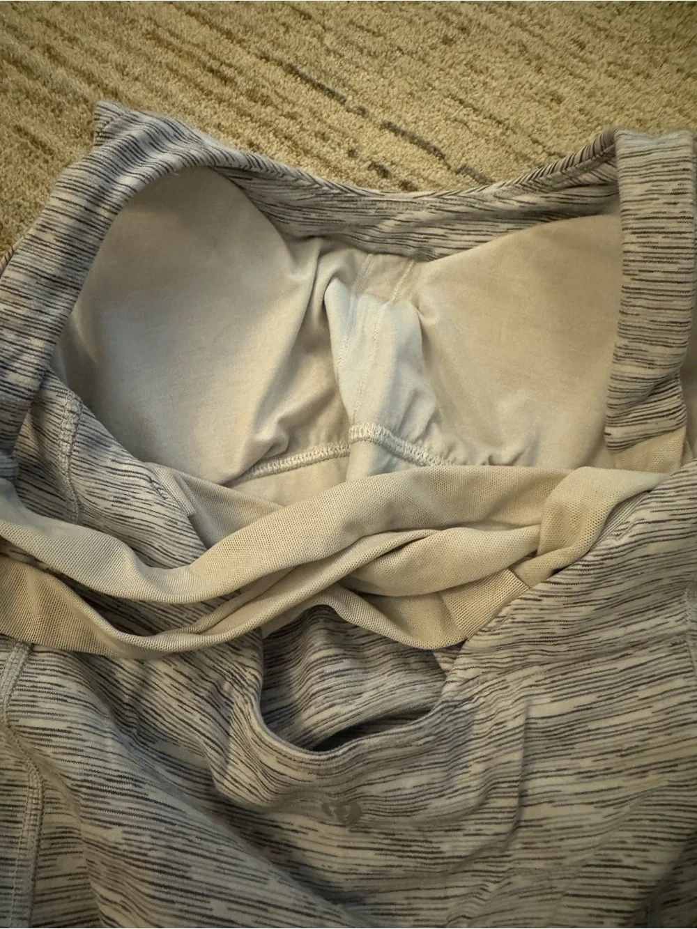 lululemon athletica Light Heathered Gray Cross-Back Tank